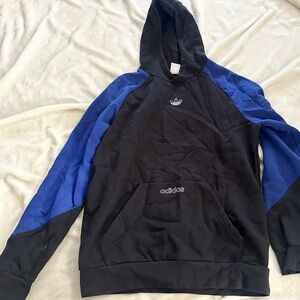 Adidas Black and Blue Pullover Hoodie
